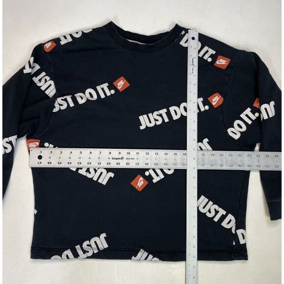 Nike Sportswear Just Do It Club All Over Print Sweatshirt Women Medium AV4988 - Picture 5 of 5